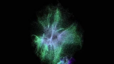 Iridescent multicolored particle colored vivid smoke Video stock 135585745