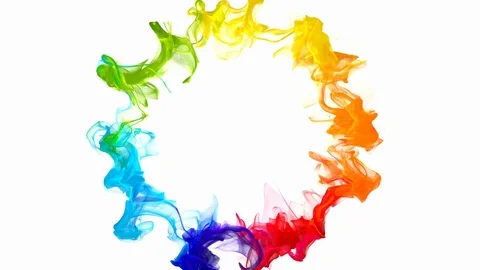 Iridescent multicolored particle shockwave explosion alpha copy space 4k 60 fps Stock Footage 115532442