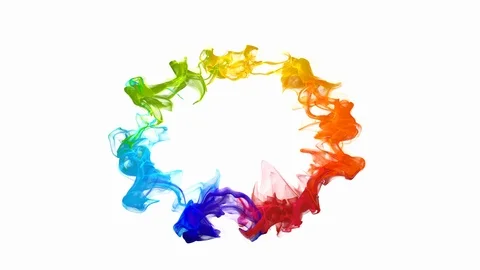 Iridescent multicolored particle shockwave explosion alpha copy space 4k 60 fps Stock Footage 115532504