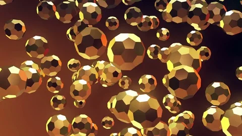 Iridescent multifaceted balls Stock Footage