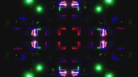 Iridescent Neon Lights Loop 4K Stock Footage 148046172