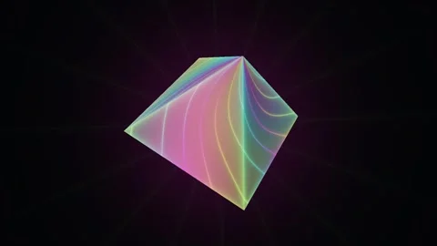 Iridescent Octahedron 3D Seamless Loop Animation Background Stock Footage 347052670