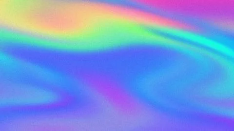 Iridescent Pastel Wave Pattern in Neon Blue, Pink, Yellow, Retro Y2K Aesthetic Stock Illustration