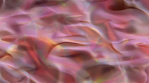 Iridescent Pink Liquid Silk Waves Abstract Background Seamless Loop Vídeos de archivo 336851147