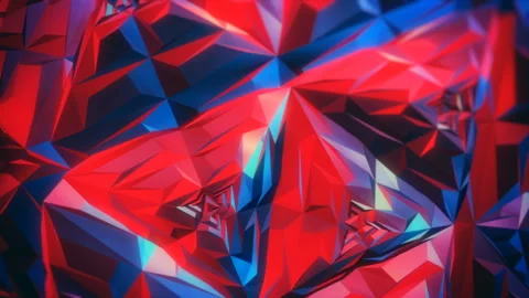 Iridescent Polygon Triangles Stock Footage 104662007