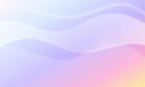 Iridescent silk waves create a pastel gradient background with smooth curves Stock Photos
