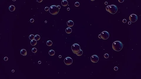 Iridescent Soap Bubbles Floating Up Rainbow Glow Motion Loop Video Stock Footage 344601408