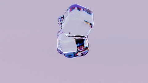 Iridescent Solitude: A Singular Reflection in Pastel Illustrazione stock