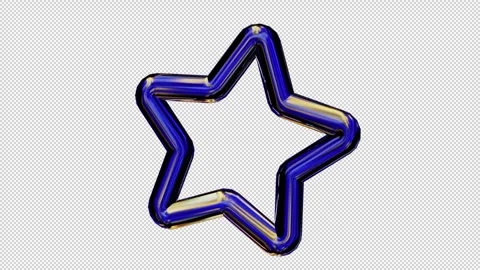 Iridescent Star Element Seamless Loop Animation Stock Footage 275976968