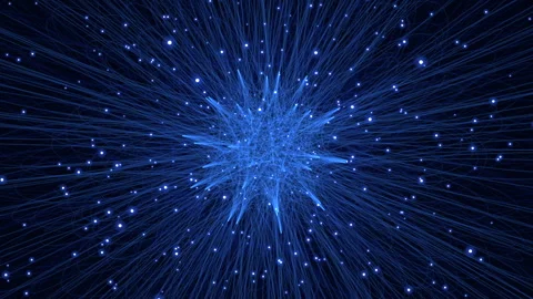 Iridescent starburst pattern on black background Vídeo Stock 322780409