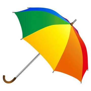 Iridescent umbrella Stock Illustration