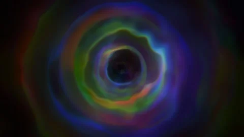 Iridescent Vortex Ring Background Seamless Loop Stock Footage 344651629