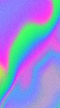 Iridescent Wave Pattern in Neon Green, Purple, Blue for Futuristic 2000s Design Stock Illustration