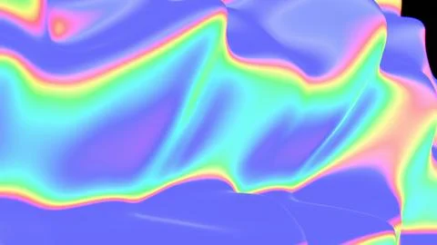 Iridescent Wave Patterns with Vibrant Gradient Colors Illustrazione stock