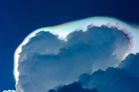 Iridescents clouds in the sky 2 Stock Photos