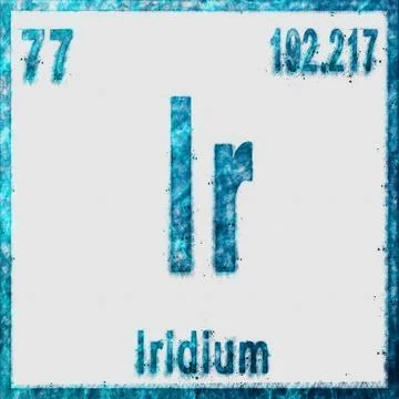 Iridium Chemical Element Blue on White Stock Illustration