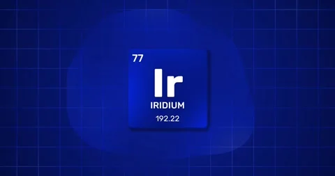Iridium chemical element Periodic Table Stock Footage 297546987