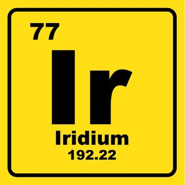 Iridium chemistry icon Illustrazione stock