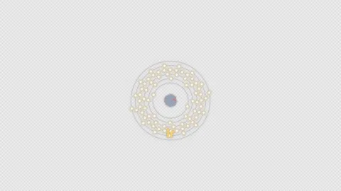 Iridium Ir Bohr Atom Model Clean No Text Animation Video Overlay Alpha 4K Video stock 339367210