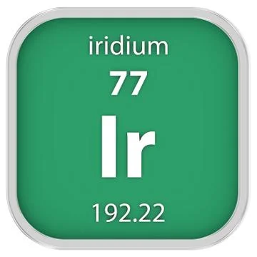Iridium material sign Fotos de archivo