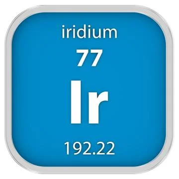 Iridium material sign Stock Photos