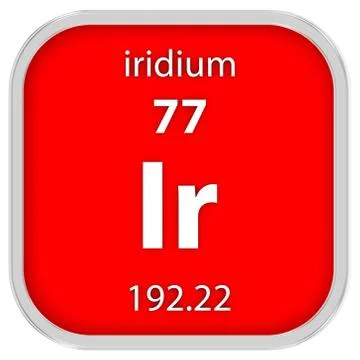 Iridium material sign Foto stock
