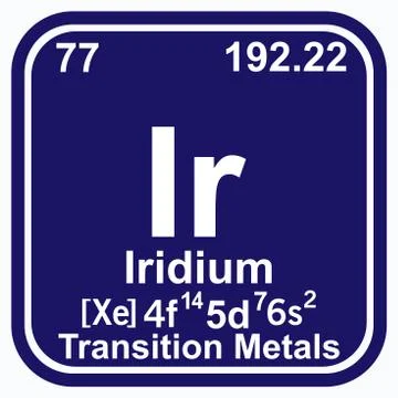 Iridium Periodic Table of the Elements Vector illustration eps 10 イラスト素材