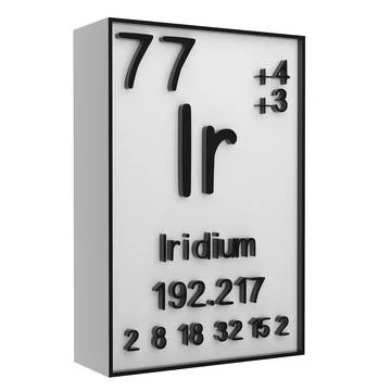 Iridium,Phosphorus on the periodic table of the elements on white blackgrou.. イラスト素材