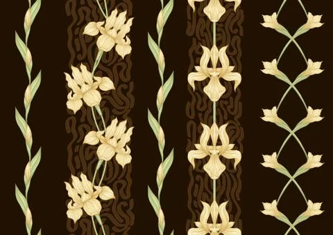 Iris flower, fleur-de-lis Illustrazione stock