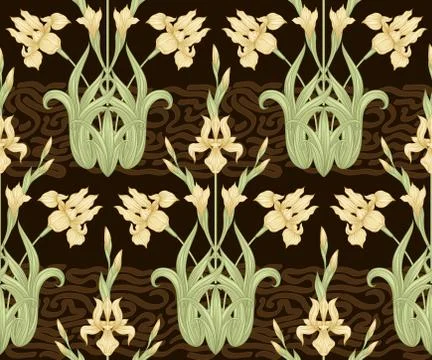 Iris flower, fleur-de-lis Illustrazione stock