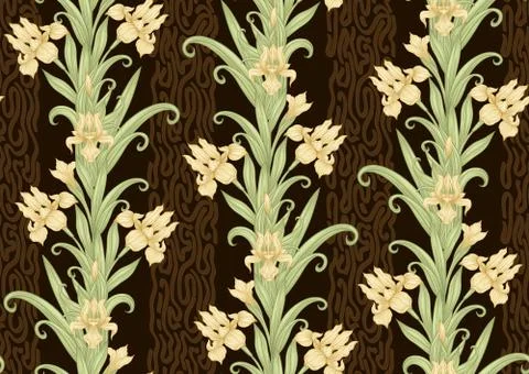 Iris flower, fleur-de-lis Stock Illustration