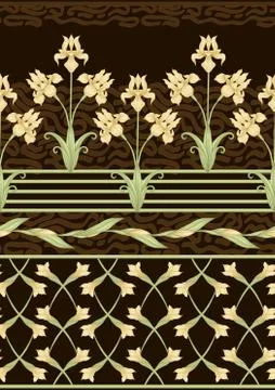 Iris flower, fleur-de-lis Stock Illustration