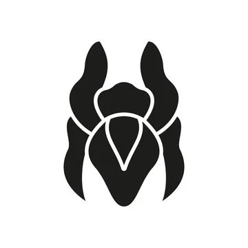 Iris flower icon, a beautifully designed vector graphic featuring intricate.. Illustrazione stock