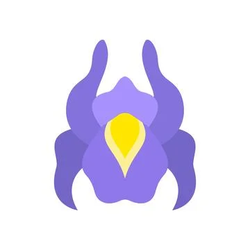 Iris flower icon, a beautifully designed vector graphic featuring intricate.. Stock Illustration