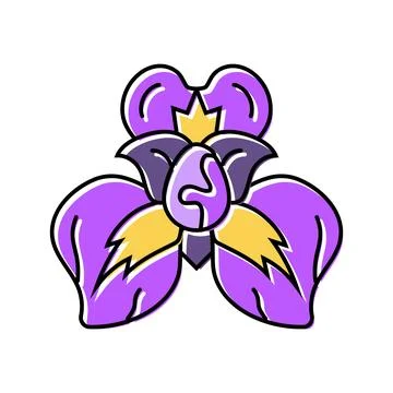 Iris flower spring color icon vector illustration Illustrazione stock