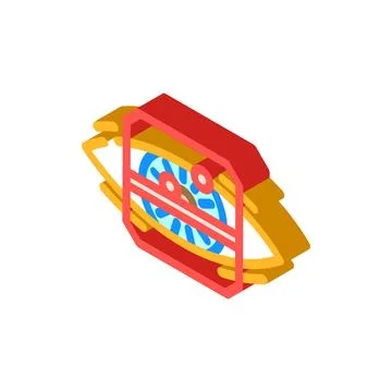 Iris scan biometric isometric icon vector illustration イラスト素材