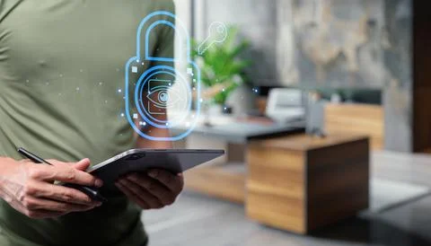 Iris Scan for Secure Access with Modern Technology Stock Photos