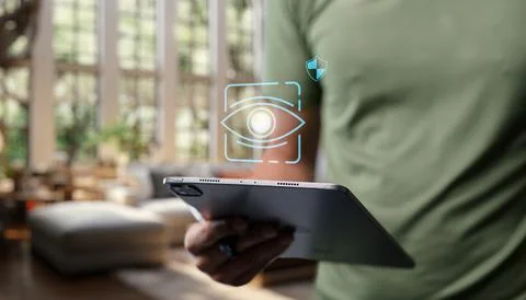 Iris Scan Technology for Secure Identity Verification Stock Photos