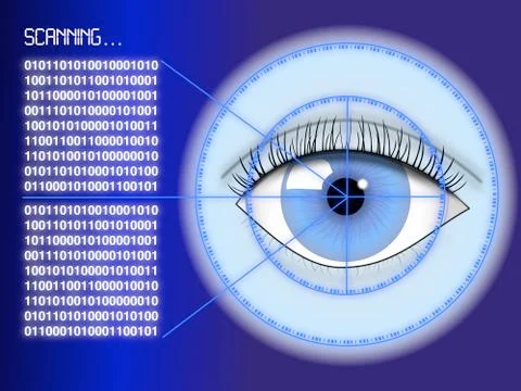 Iris scanner concept Stock Illustration