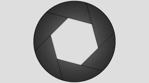Iris Shutter Icon, Gradient w/ Alpha (25fps) Stock Footage 27123273