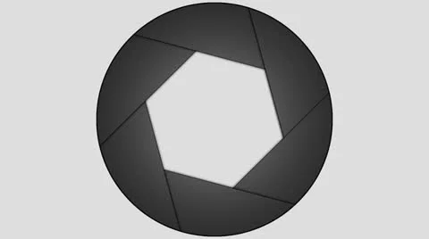 Iris Shutter Icon, Gradient w/ Alpha (60fps) Stock Footage 27129789