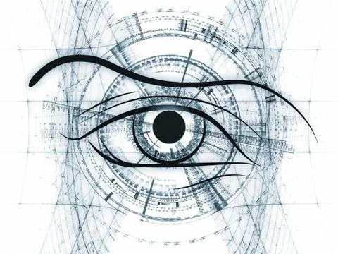 Iris of technology Stock Illustration