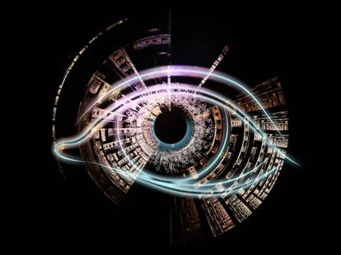 Iris of technology Illustrazione stock