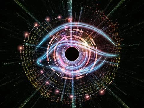 Iris of technology Illustrazione stock