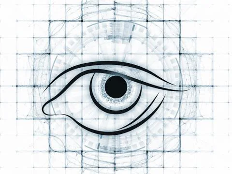 Iris of technology Illustrazione stock