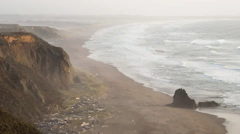 Irish Beach Wide Angle Stock Footage 56196745