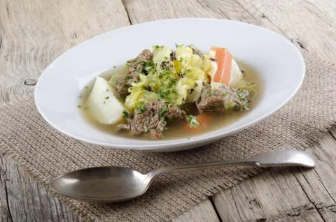 Irish beef stew with vegetable Stock Photos
