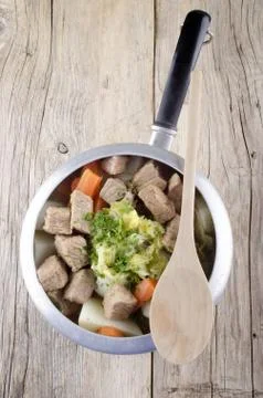 Irish beef stew with vegetable Stock Photos