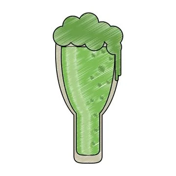 Irish beer cup scribble Stock Illustration