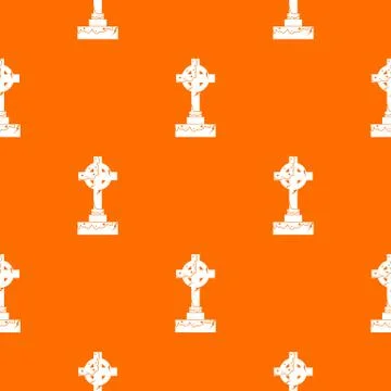 Irish celtic cross pattern seamless Stock Illustration